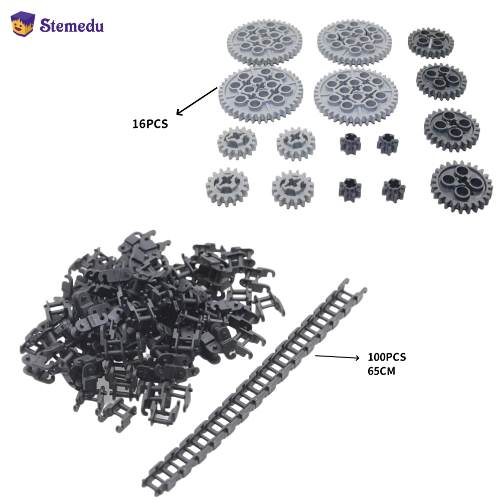 Lego Set Technic - 16PCS MOC 빌딩 블록 치아 기어