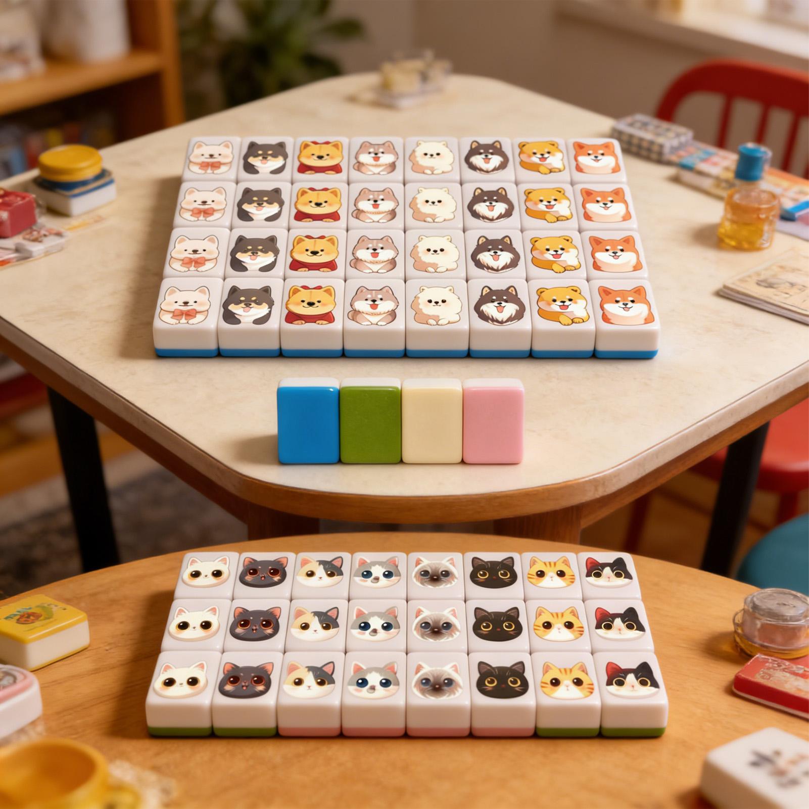 Board Game Mahjong - 65피스 미니 마작 보드 게임 세트