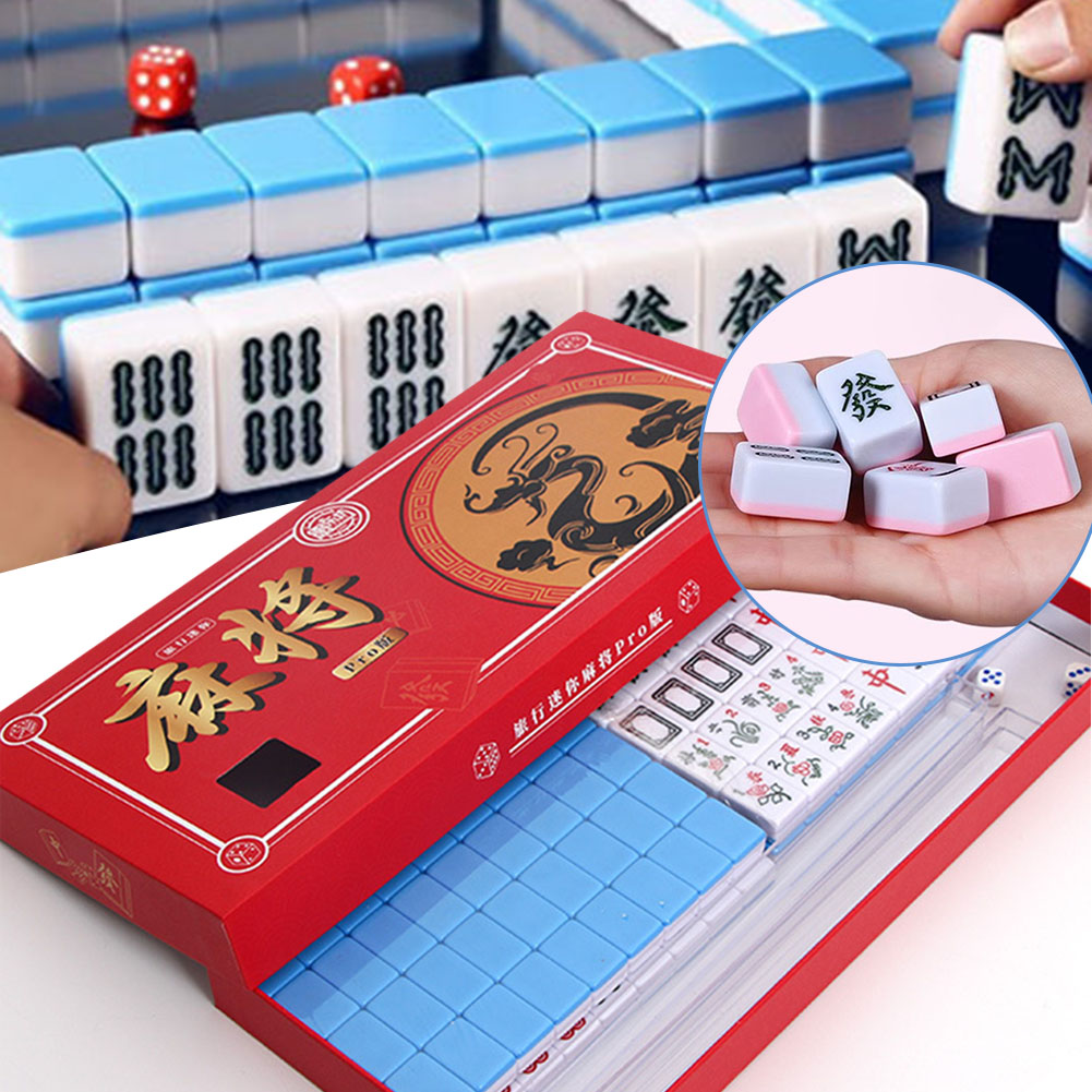 Board Game Mahjong - 휴대용 여행 미니 마작 세트 여행용