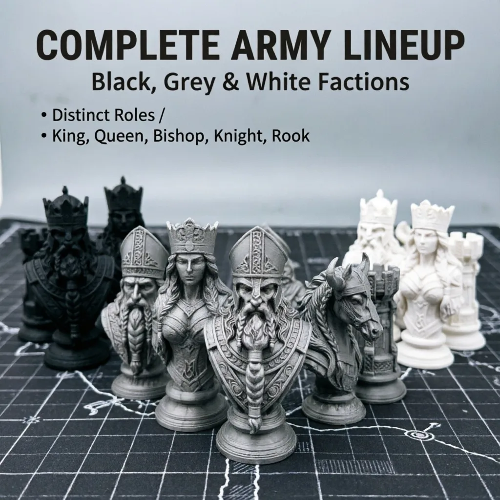 Board Game Print - 10cm 3D 프린팅 체스 말 세트,