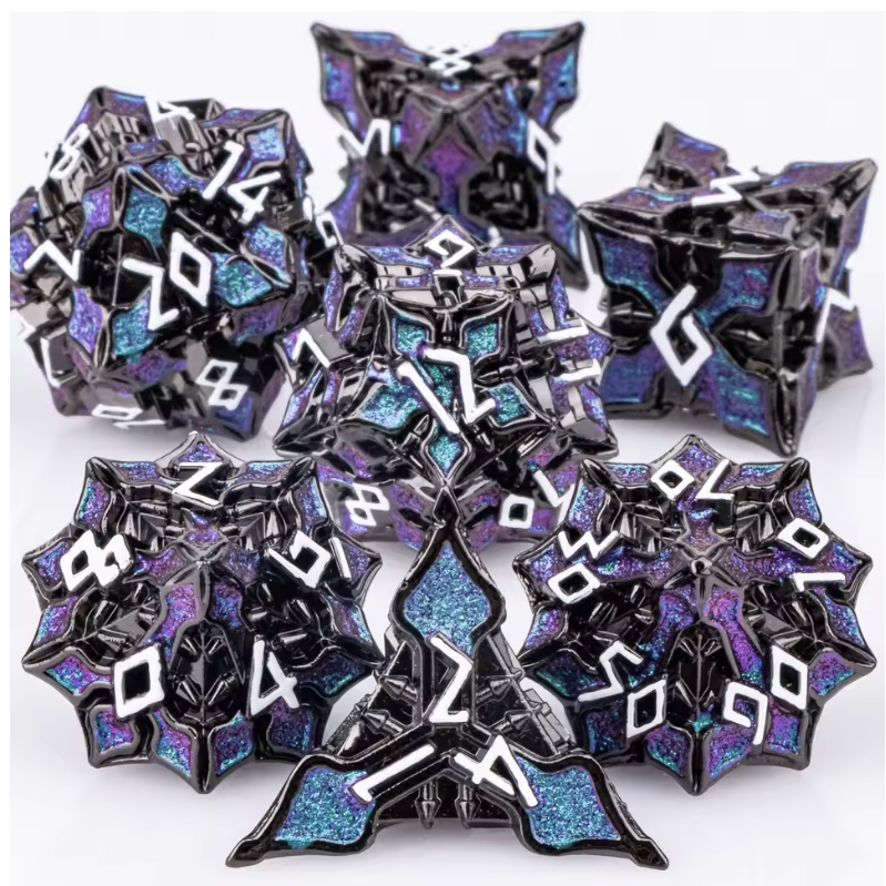 Board Game Dungeons And Dragons - 7개입 DND 메탈 다이스 세트 MTR