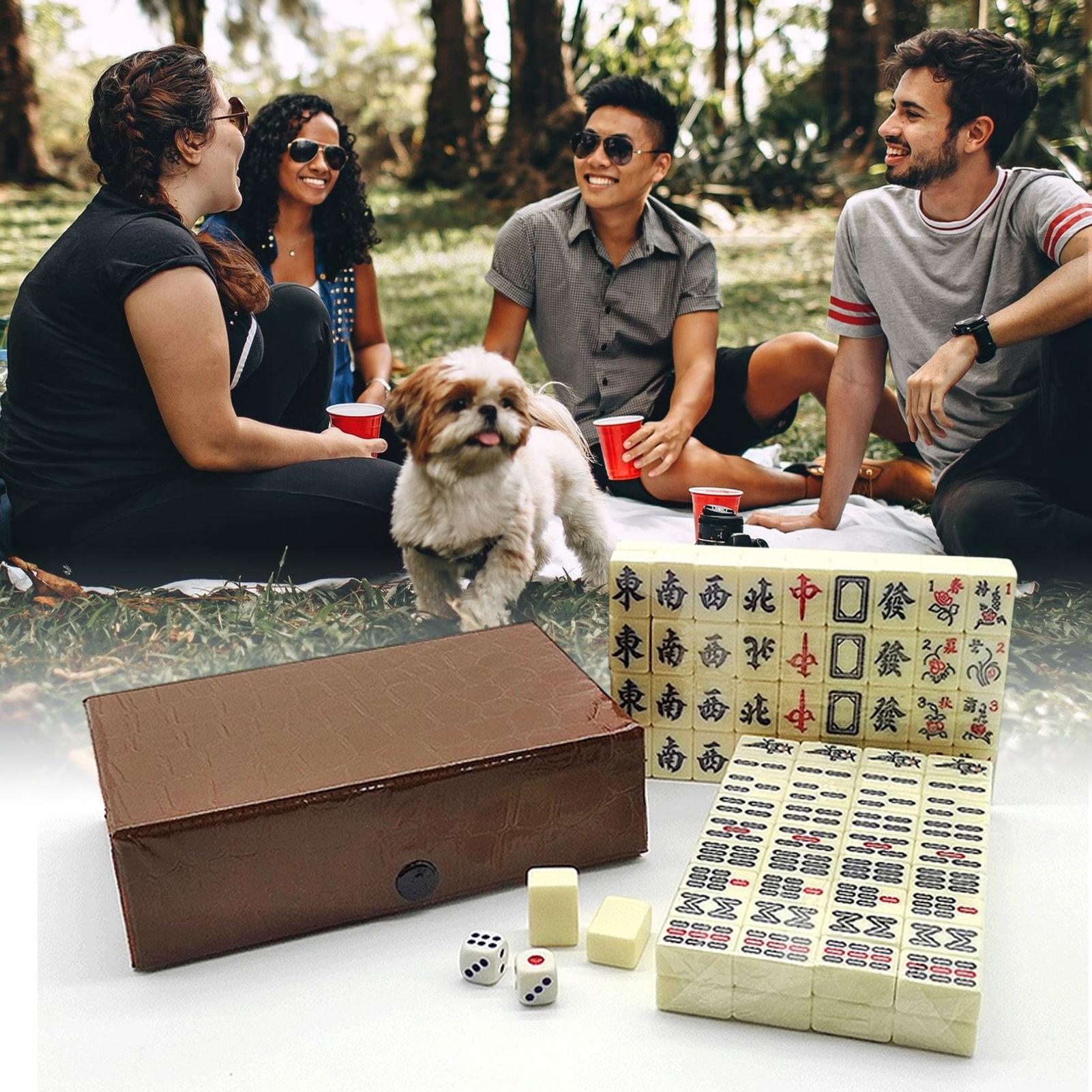중국 마작 게임 세트 144개의 흰색 새겨진 미니 타일 - Board Game Mahjong 리뷰 및 가격