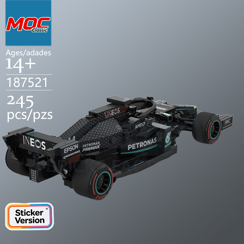 특별 맞춤형 MOC 8-스터드 챔피언 레이싱카 W11  - Lego Set Technic 리뷰 및 가격