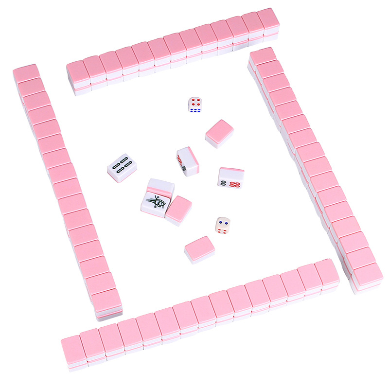 24mm 가정용 마작 타일 핸드 러빙 그린 블루 핑크  - Board Game Mahjong 리뷰 및 가격