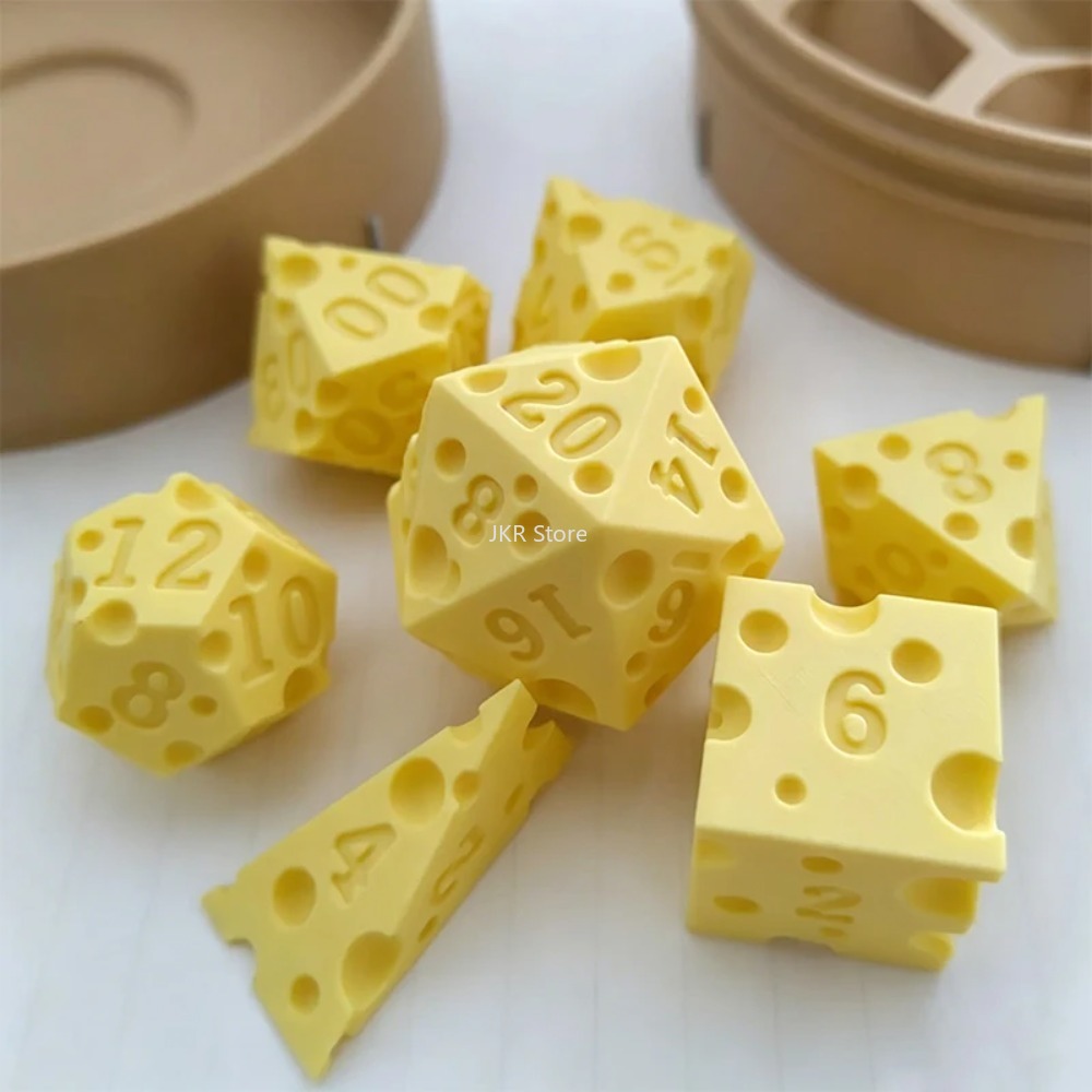 3D 프린팅 치즈 모양 주사위 세트 (D4, D20 포 - Board Game Print 리뷰 및 가격
