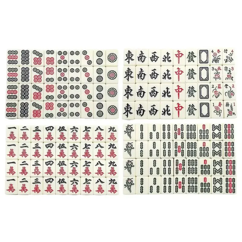 중국 마작 게임 세트 144개의 흰색 새겨진 미니 타일 - Board Game Mahjong 리뷰 및 가격