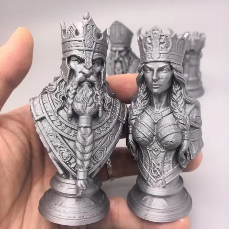 10cm 3D 프린팅 체스 말 세트, 북유럽 신화 왕, - Board Game Print 리뷰 및 가격