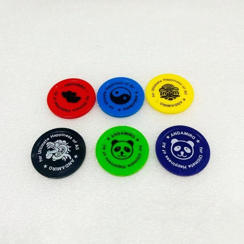 500개 맞춤형 플라스틱 토큰 코인, 아케이드 푸셔 머 - Board Game Viral 리뷰 및 가격